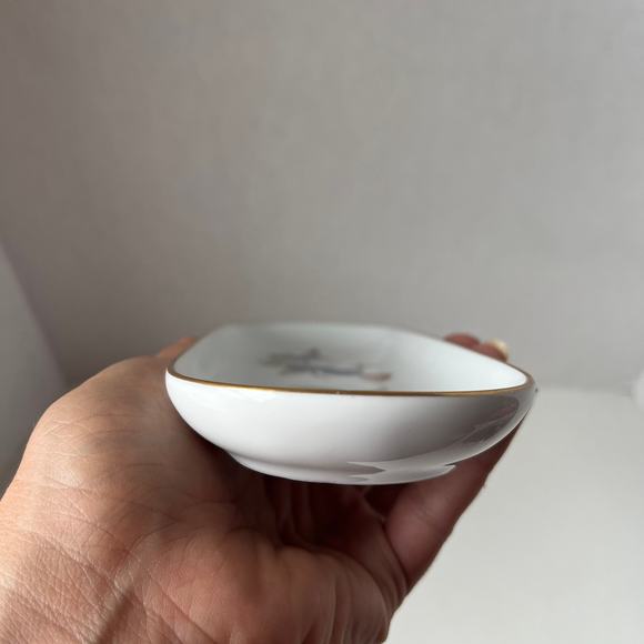 EVERHAM ROYAL WORCESTER Olive or Candy Dish 9" Gold Trimmed Berries England - Picture 5 of 12